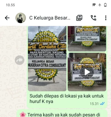 Pengiriman Papan Bunga Duka Selapajang Cisoka